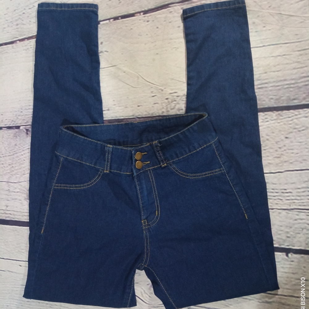 See updated listing Max offeDouble button bum lifting contouring Dark Blue Jeans - Picture 5 of 9